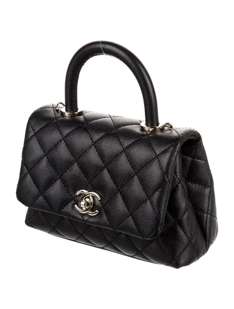 top handle mini chanel|Chanel small bag with handle.